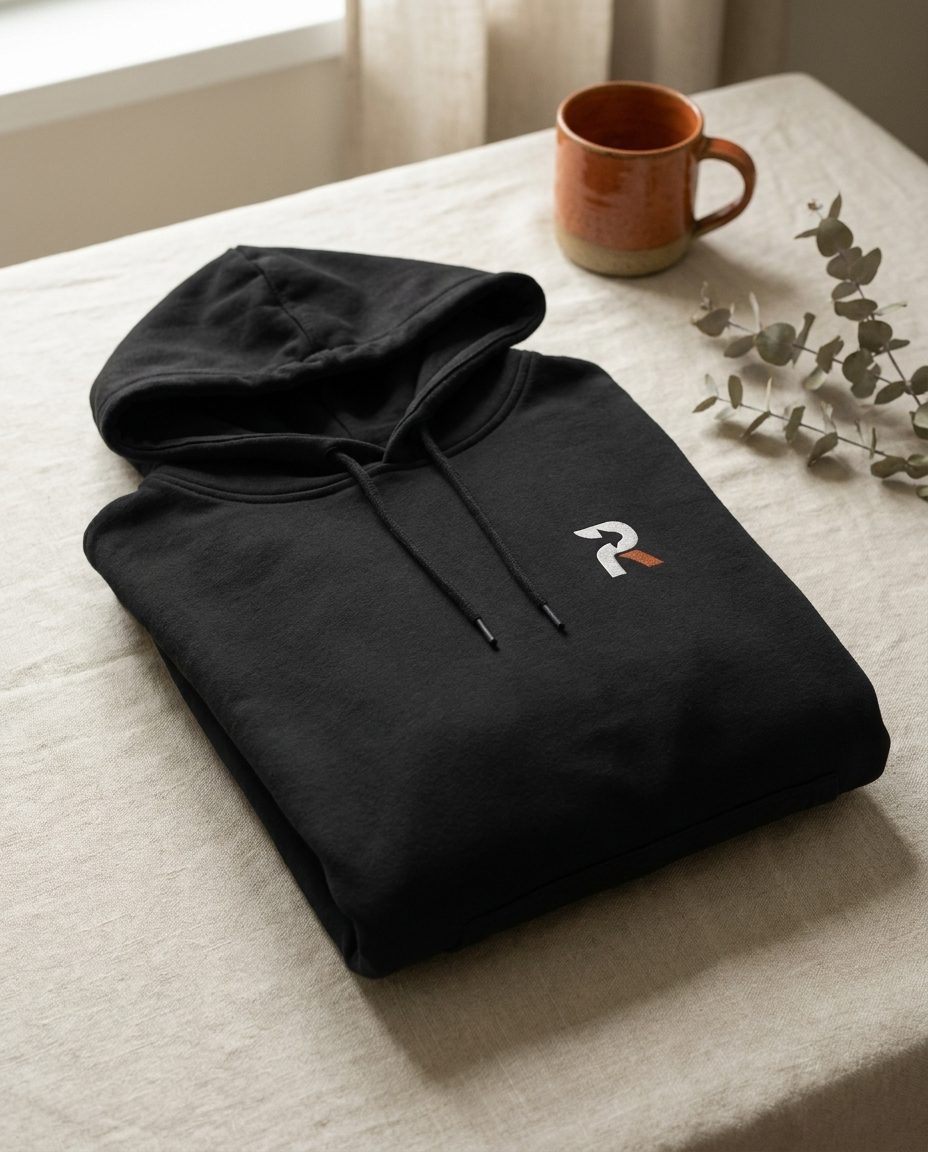 RESPAWN hoodie — premium flat-lay