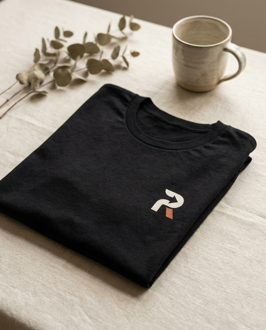 RESPAWN tee — premium flat-lay